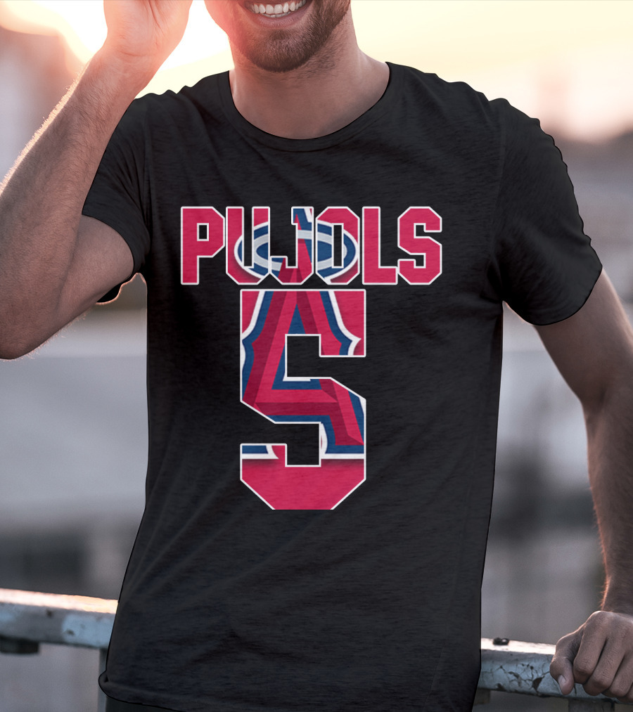 Pujols 5 Los Angeles Angels Baseball Icon Albert Pujols T-Shirt