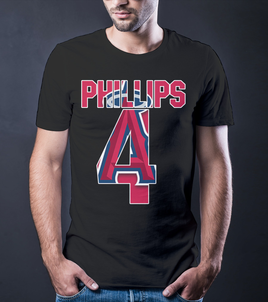 Phillips 4 Los Angeles Angels Baseball Team T-Shirt