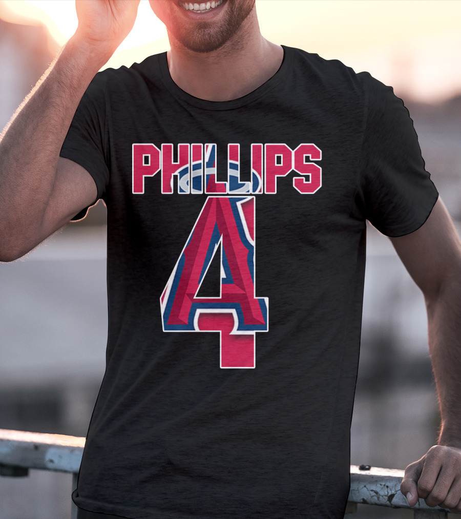 Phillips 4 Los Angeles Angels Baseball Team T-Shirt