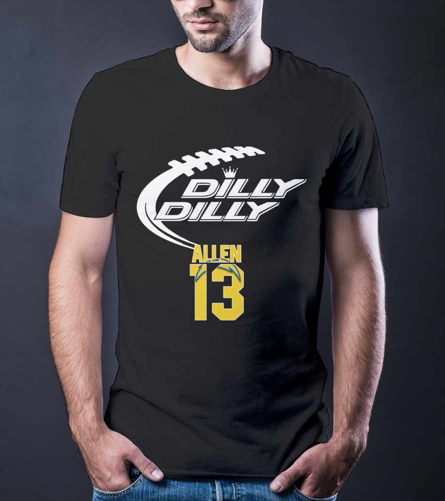 Los Angeles Chargers Allen 13 Dilly Dilly Football T-Shirt