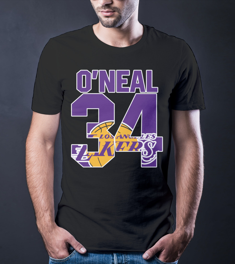 O'neal 34 Los Angeles Lakers Shaquille O'neal Basketball Legends T-Shirt