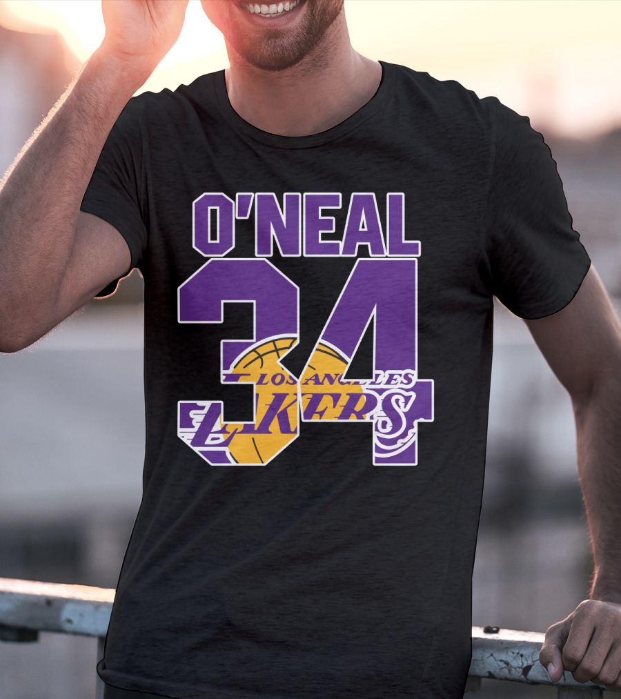 O'neal 34 Los Angeles Lakers Shaquille O'neal Basketball Legends T-Shirt