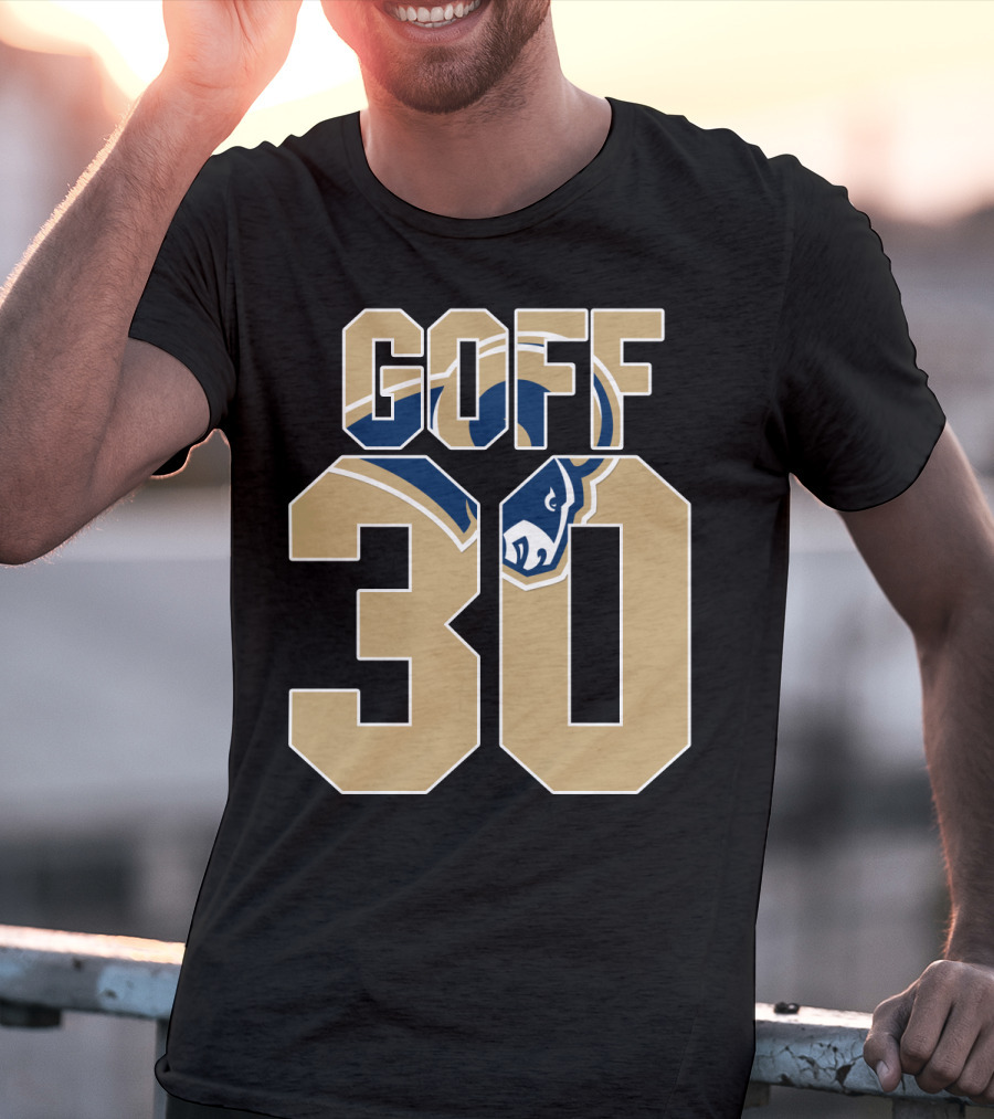 Goff 30 Los Angeles Rams Jersey With Team T-Shirt