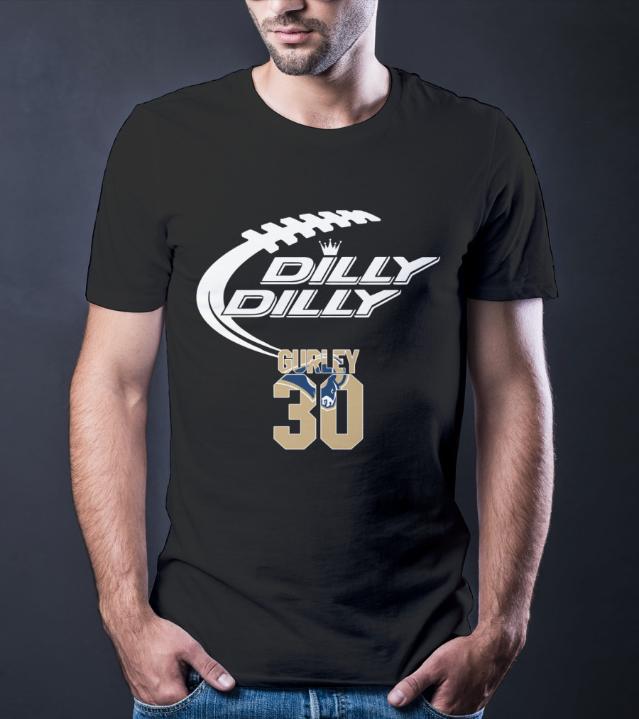 Los Angeles Rams Todd Gurley 30 Dilly Dilly Football T-Shirt