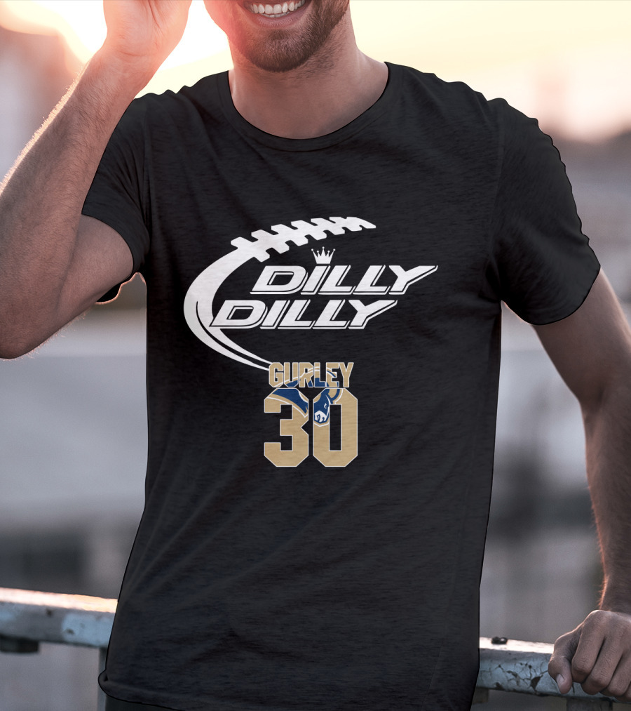 Los Angeles Rams Todd Gurley 30 Dilly Dilly Football T-Shirt