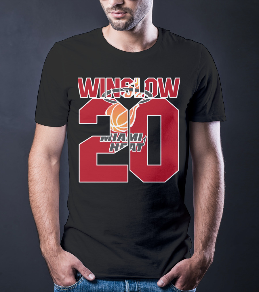Winslow 20 Miami Heat Basketball Player Tribute T-Shirt