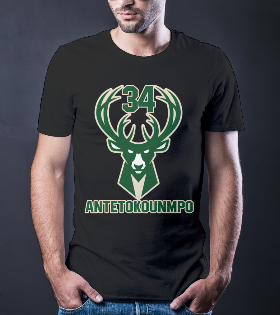 Milwaukee Bucks 34 Antetokounmpo T-Shirt