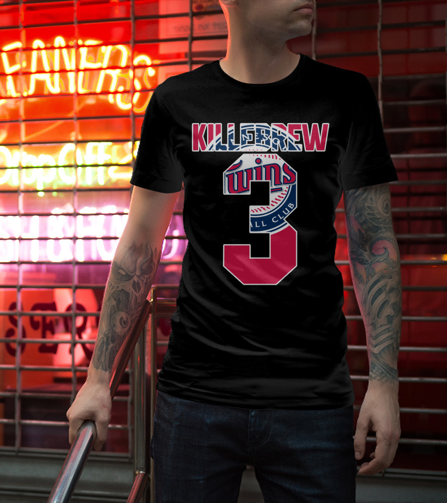Killebrew Minnesota Twins Number 3 Baseball T-Shirt