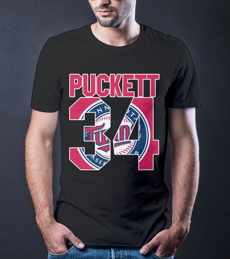 Kirby Puckett 34 Minnesota Twins Baseball Legend Emblem T-Shirt