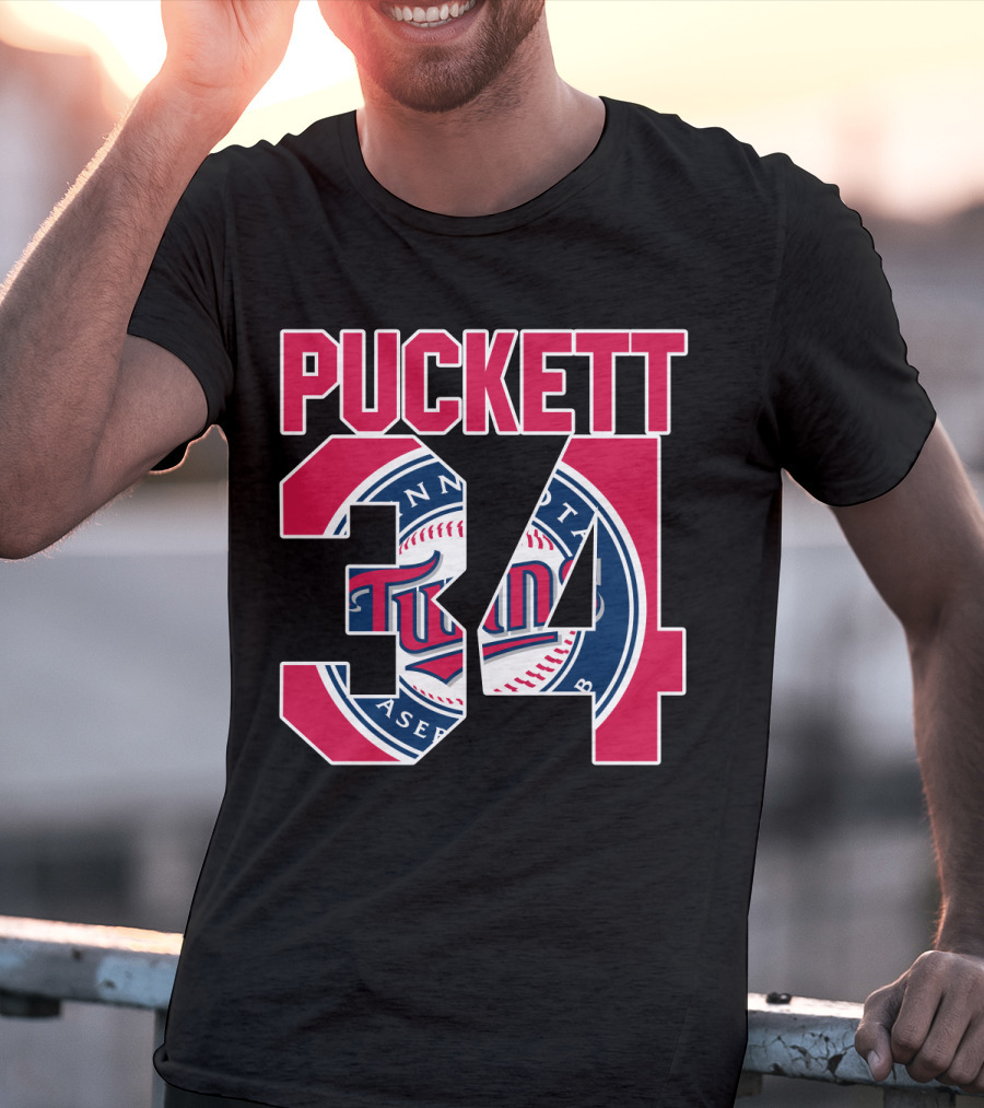 Kirby Puckett 34 Minnesota Twins Baseball Legend Emblem T-Shirt