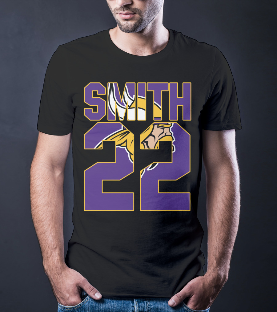 Minnesota Vikings Smith 22 Jersey T-Shirt