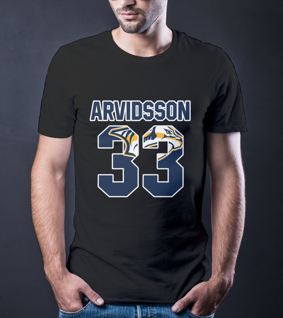 Nashville Predators Viktor Arvidsson 33 NHL Hockey Jersey T-Shirt