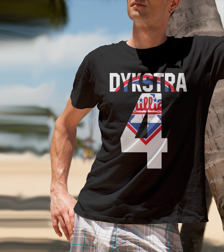 Dykstra 4 Phillies Iconic Philadelphia Baseball Nostalgia T-Shirt