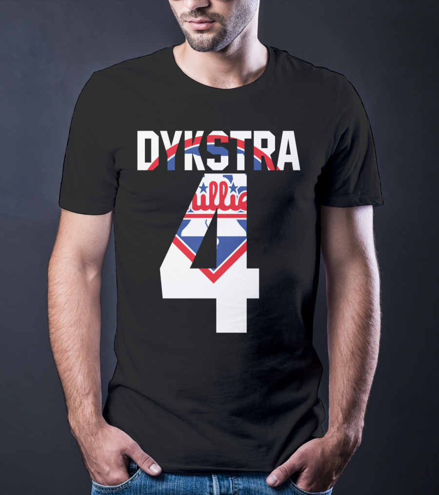 Dykstra 4 Phillies Iconic Philadelphia Baseball Nostalgia T-Shirt