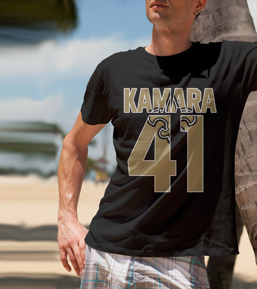 New Orleans Saints Alvin Kamara 41 Fleur-De-Lis T-Shirt