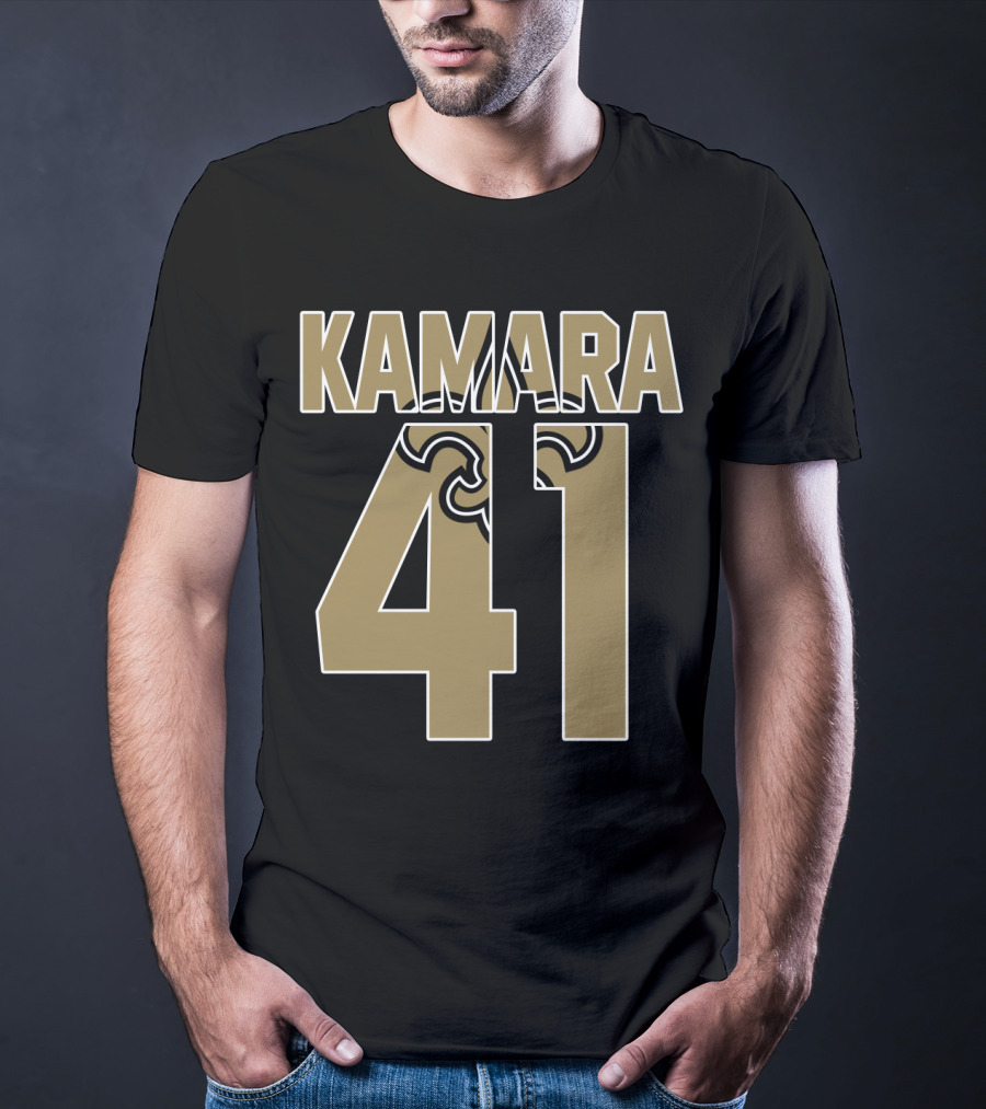 New Orleans Saints Alvin Kamara 41 Fleur-De-Lis T-Shirt