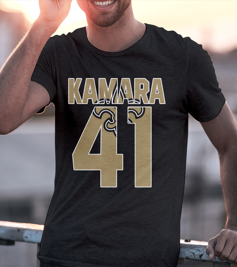 New Orleans Saints Alvin Kamara 41 Fleur-De-Lis T-Shirt