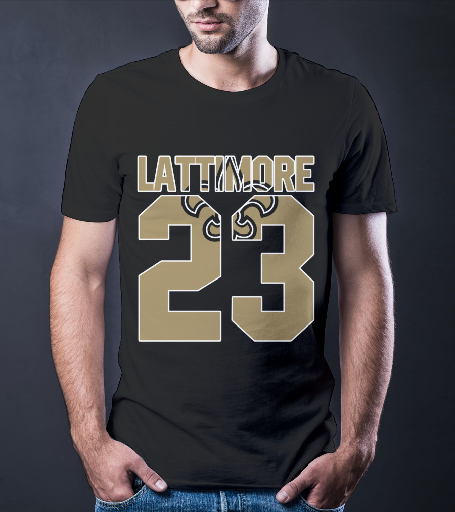 New Orleans Saints Marshon Lattimore 23 Fleur-De-Lis Player Jersey T-Shirt