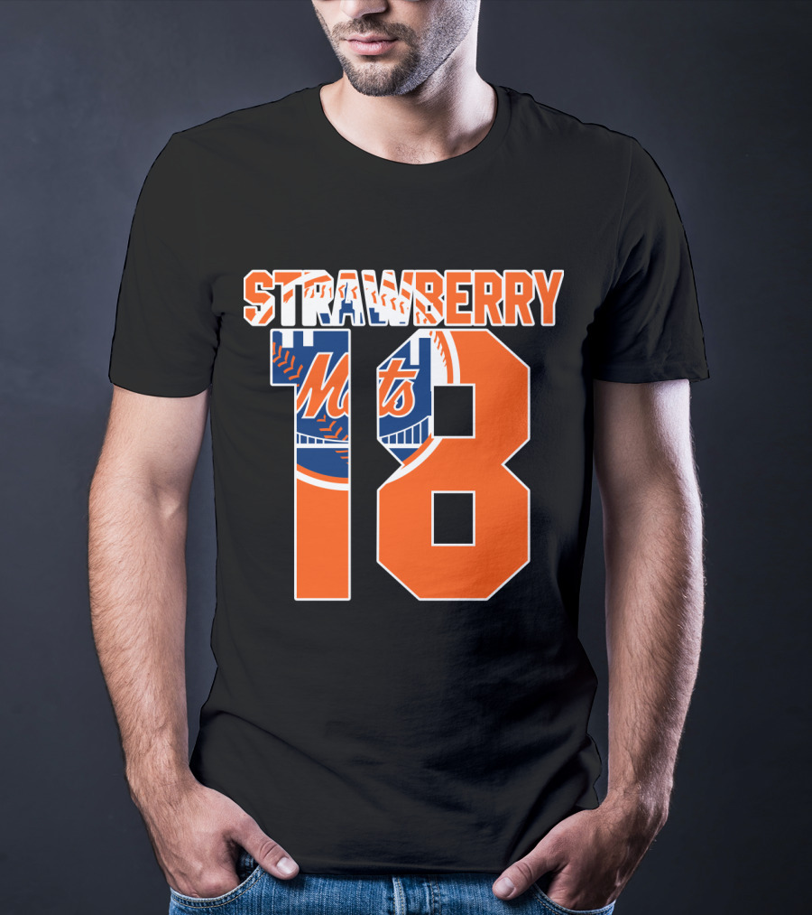 New York Mets Darryl Strawberry 18 Mets T-Shirt