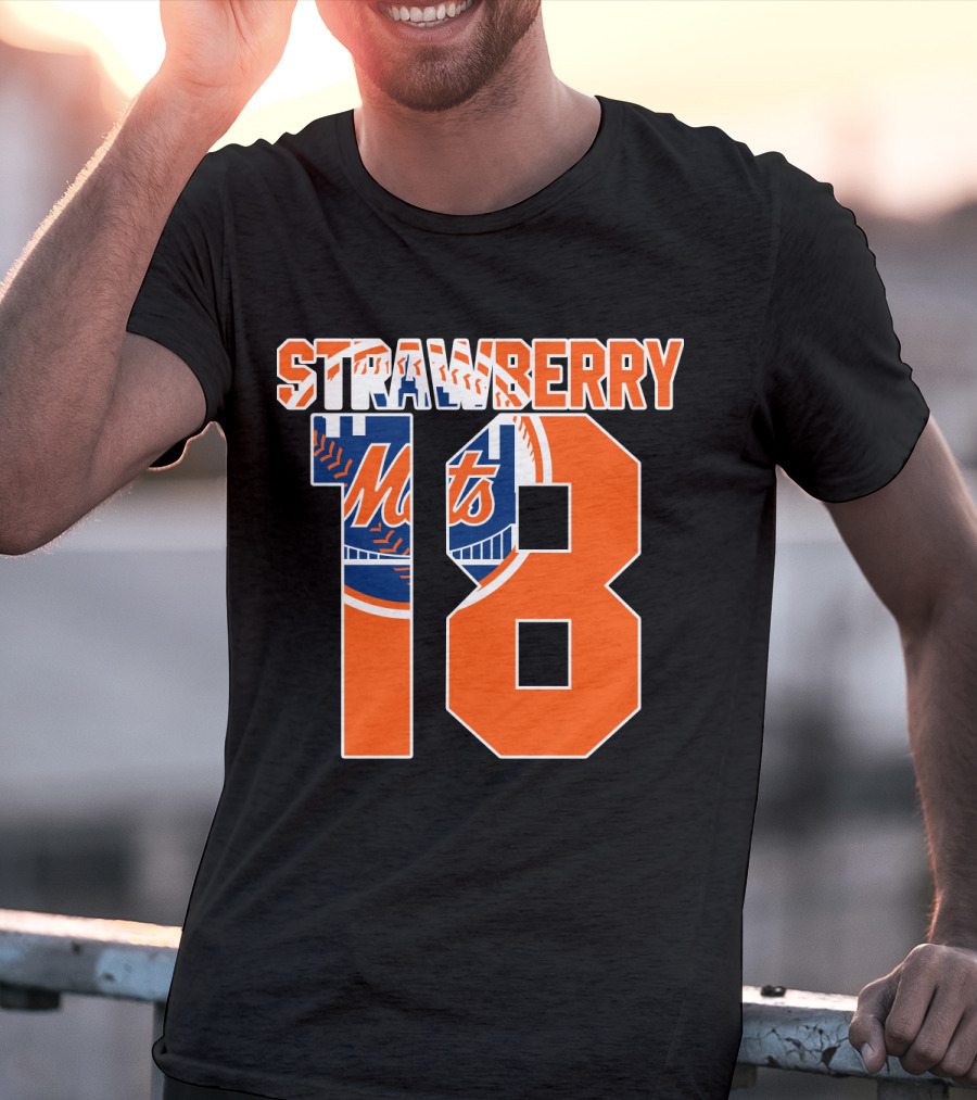 New York Mets Darryl Strawberry 18 Mets T-Shirt