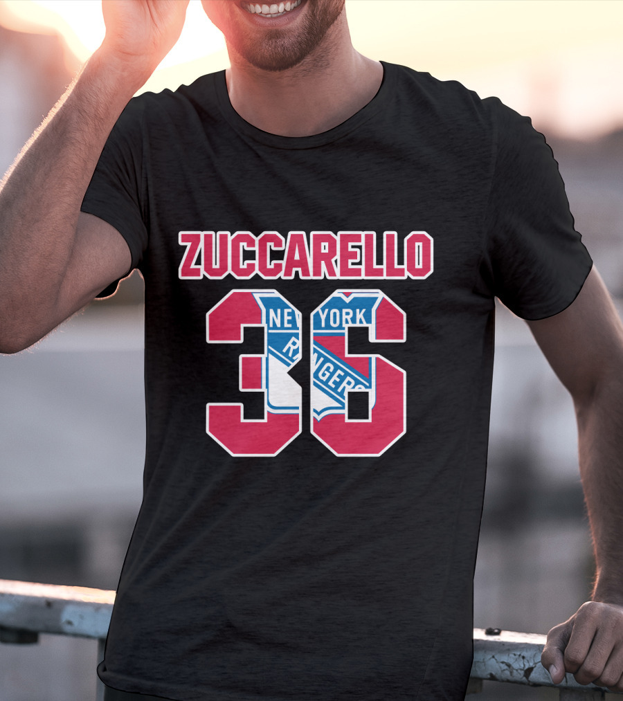 New York Rangers Mats Zuccarello 36 NHL Iconic Team T-Shirt
