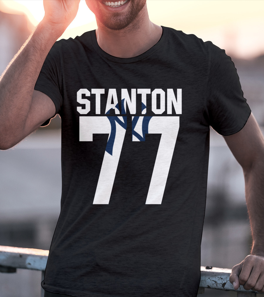 Stanton 77 New York Yankees Number T-Shirt
