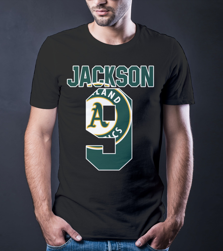 Oakland Athletics Reggie Jackson Number 9 Baseball Classic T-Shirt