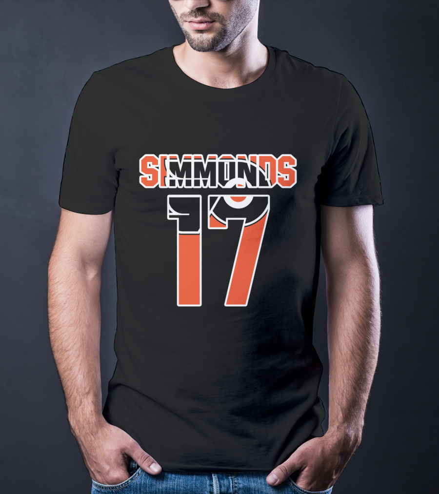 Philadelphia Flyers Wayne Simmonds Number 17 NHL T-Shirt