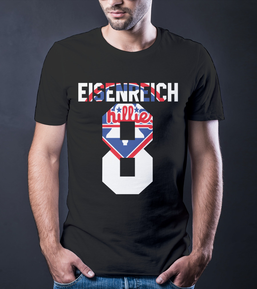 Eisenreich 8 Philadelphia Phillies Retro Liberty Bell Design 1993 T-Shirt