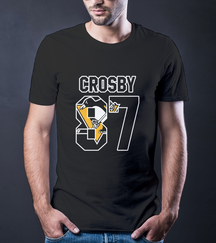 Pittsburgh Penguins Sidney Crosby Number 87 NHL Player T-Shirt