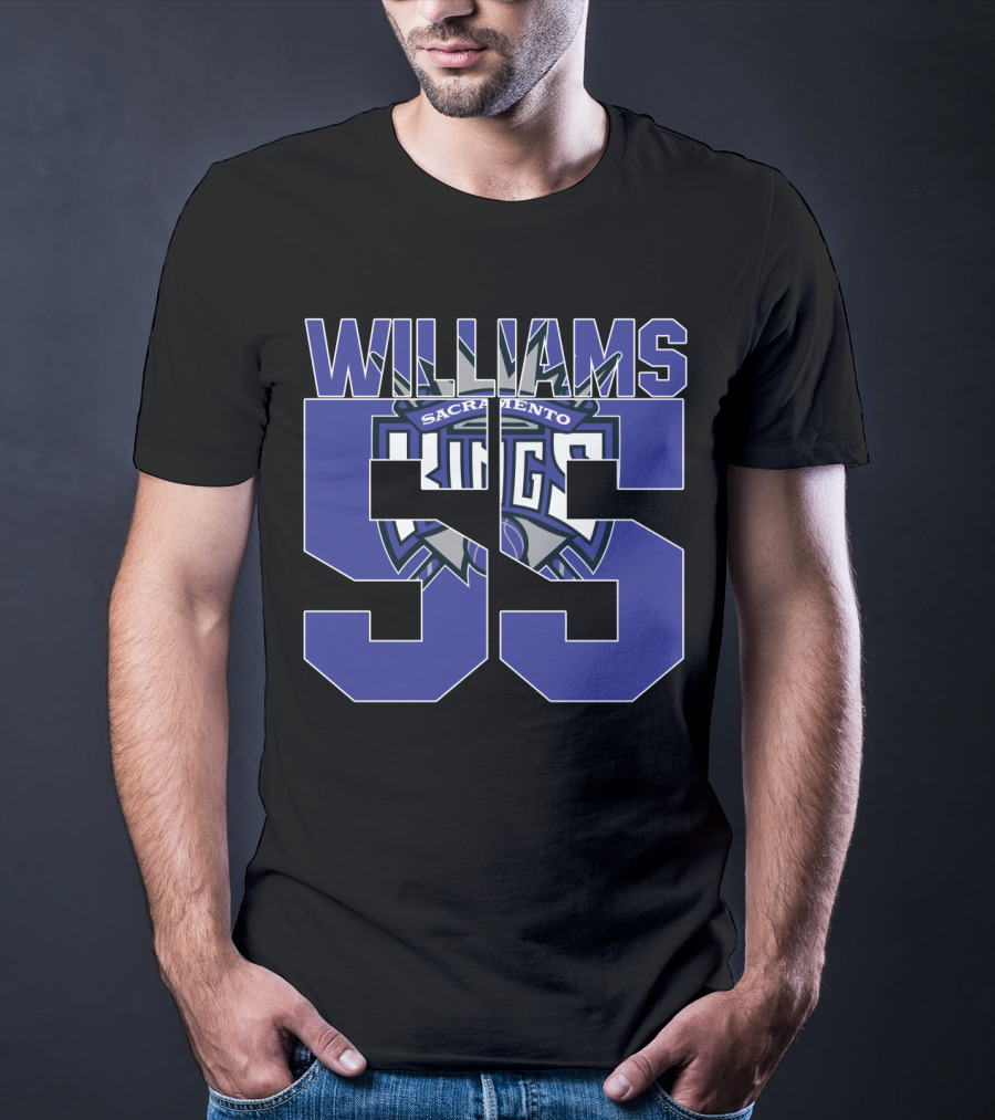 Sacramento Kings Jason Williams 55 Logo Nba T-Shirt