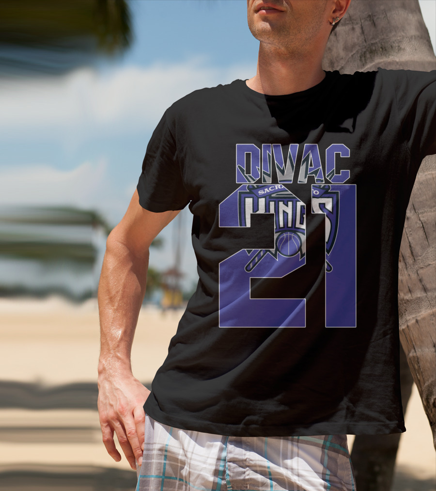 Sacramento Kings Vlade Divac 21 Nba Basketball T-Shirt