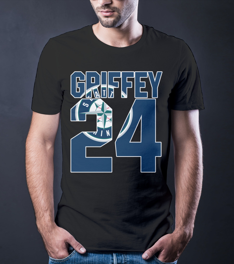Griffey 24 Seattle Mariners Iconic Jersey Design With Team T-Shirt