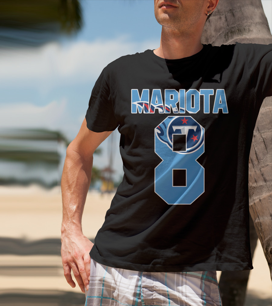 Tennessee Titans Marcus Mariota Number 8 Jersey Icon T-Shirt