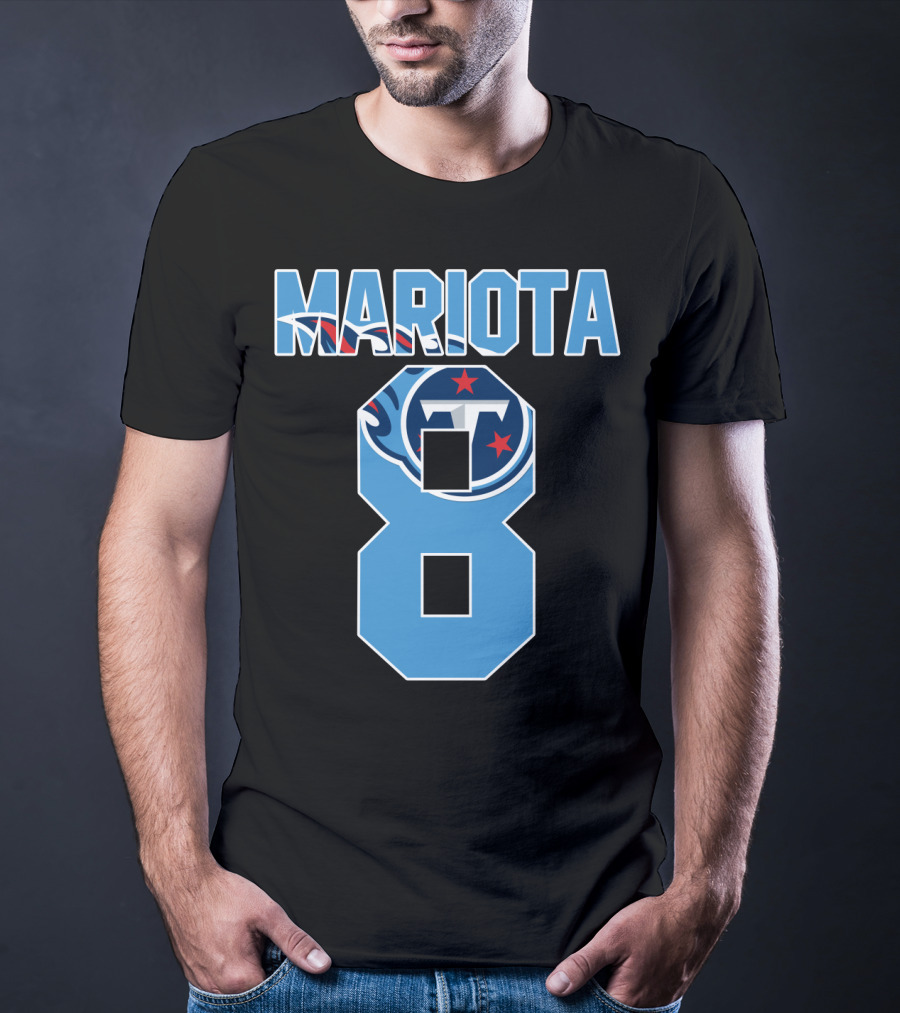 Tennessee Titans Marcus Mariota Number 8 Jersey Icon T-Shirt