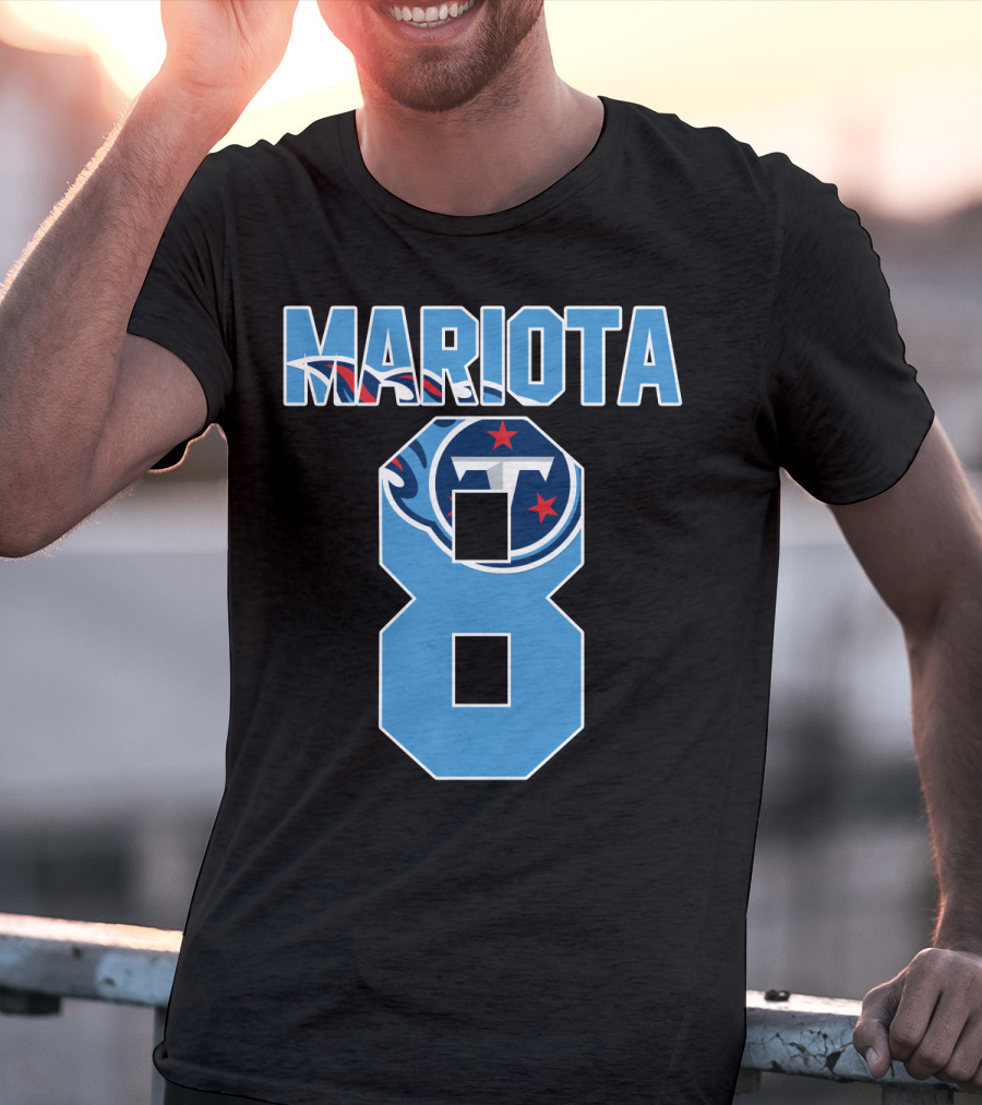 Tennessee Titans Marcus Mariota Number 8 Jersey Icon T-Shirt