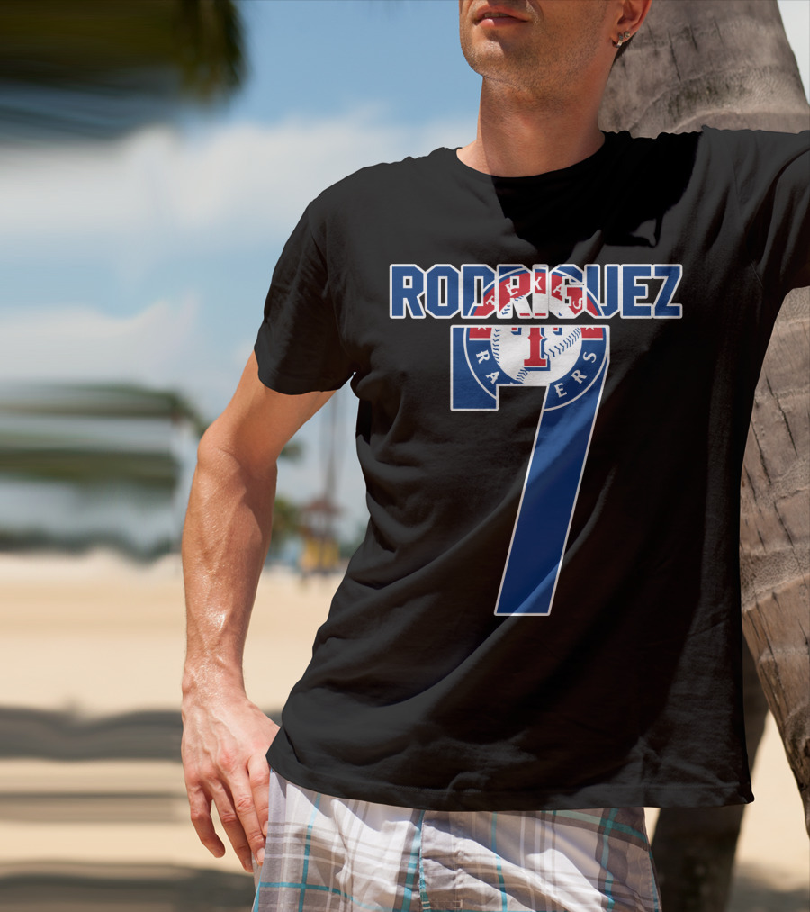 Rodriguez Texas Rangers Number 7 Baseball T-Shirt