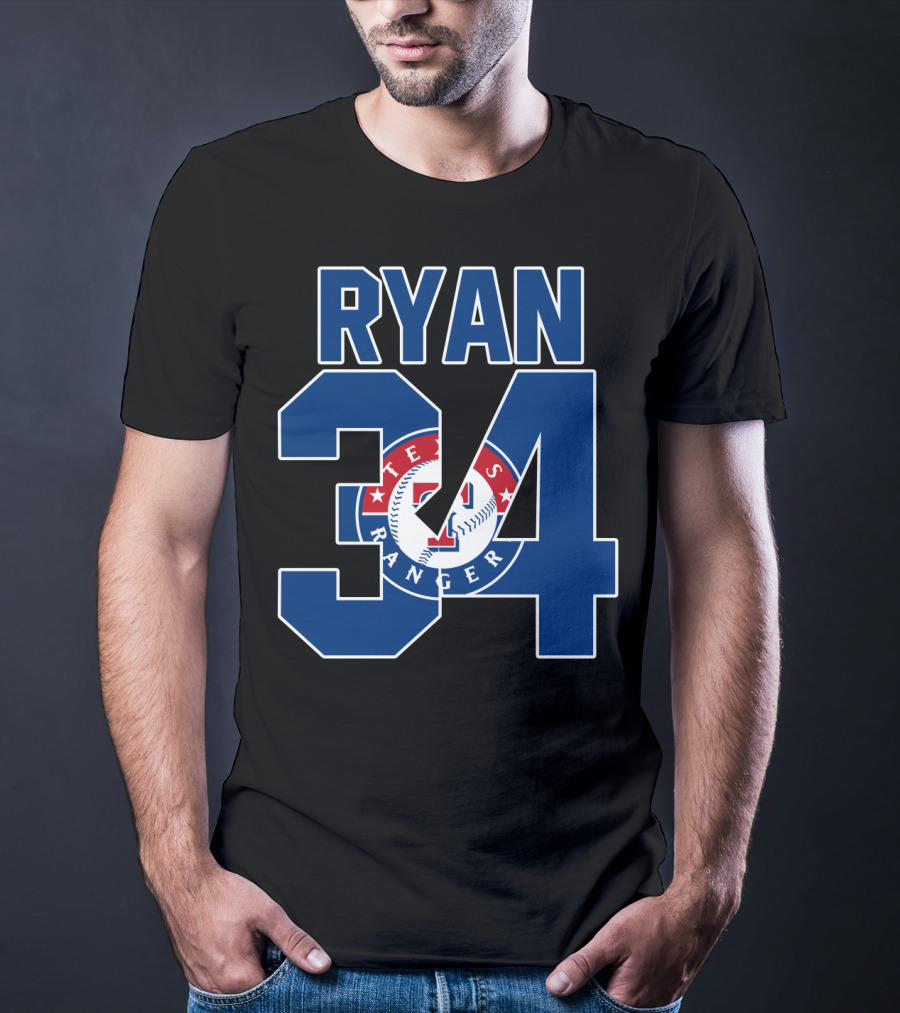 Ryan 34 Texas Rangers Baseball T-Shirt