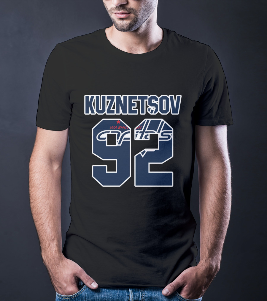 Kuznetsov 92 Washington Capitals NHL Hockey Team Logo And Name T-Shirt