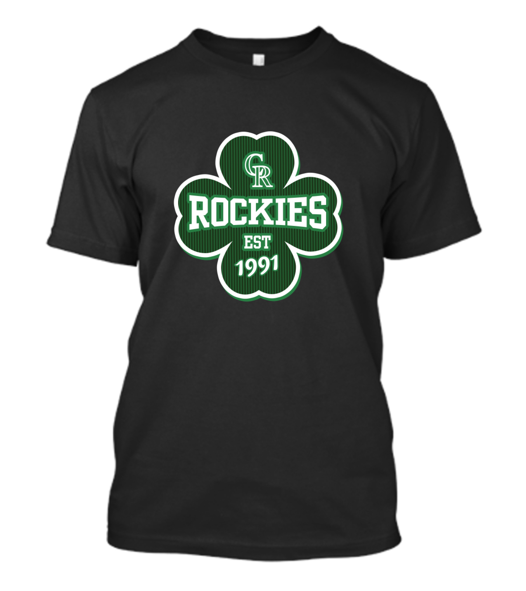 Colorado Rockies Shamrock CR EST 1991 St Patrick's Day T-Shirt