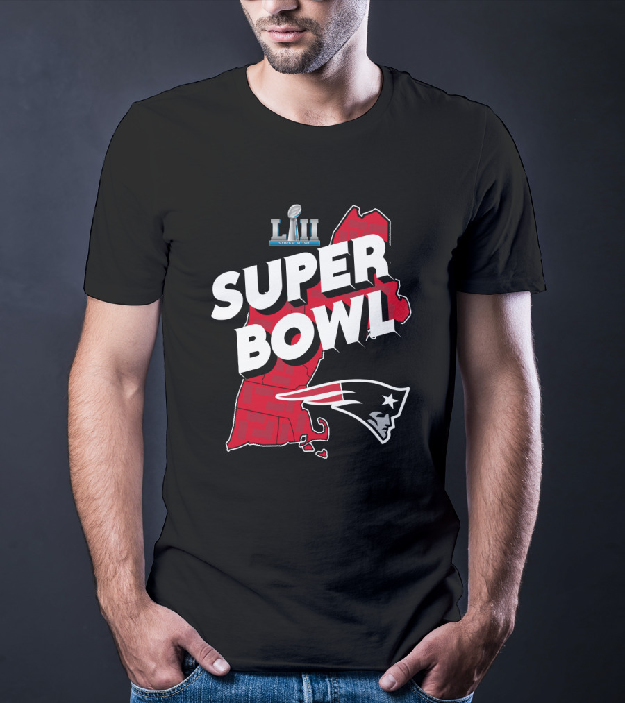 Super Bowl Liii New England Patriots Map T-Shirt