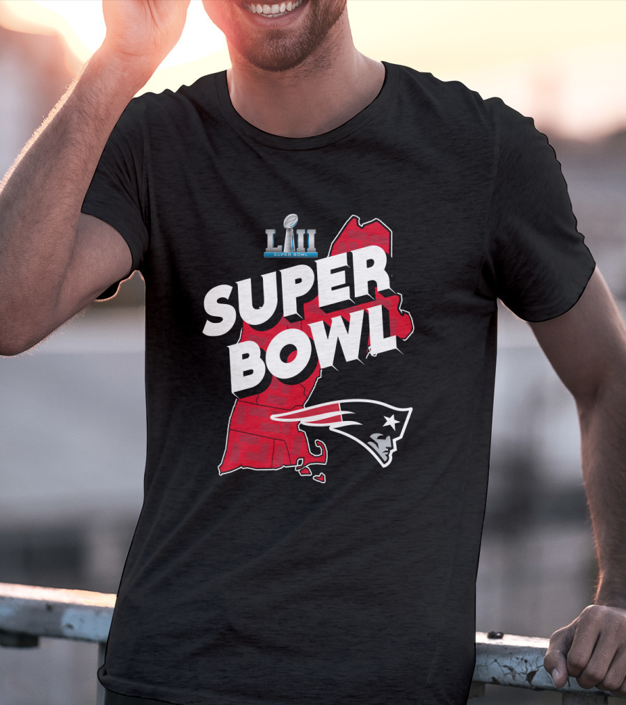 Super Bowl Liii New England Patriots Map T-Shirt
