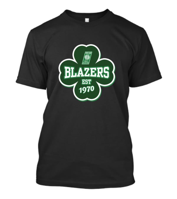 Portland Trail Blazers Blazers Est 1970 Shamrock Patrick's Day T-Shirt