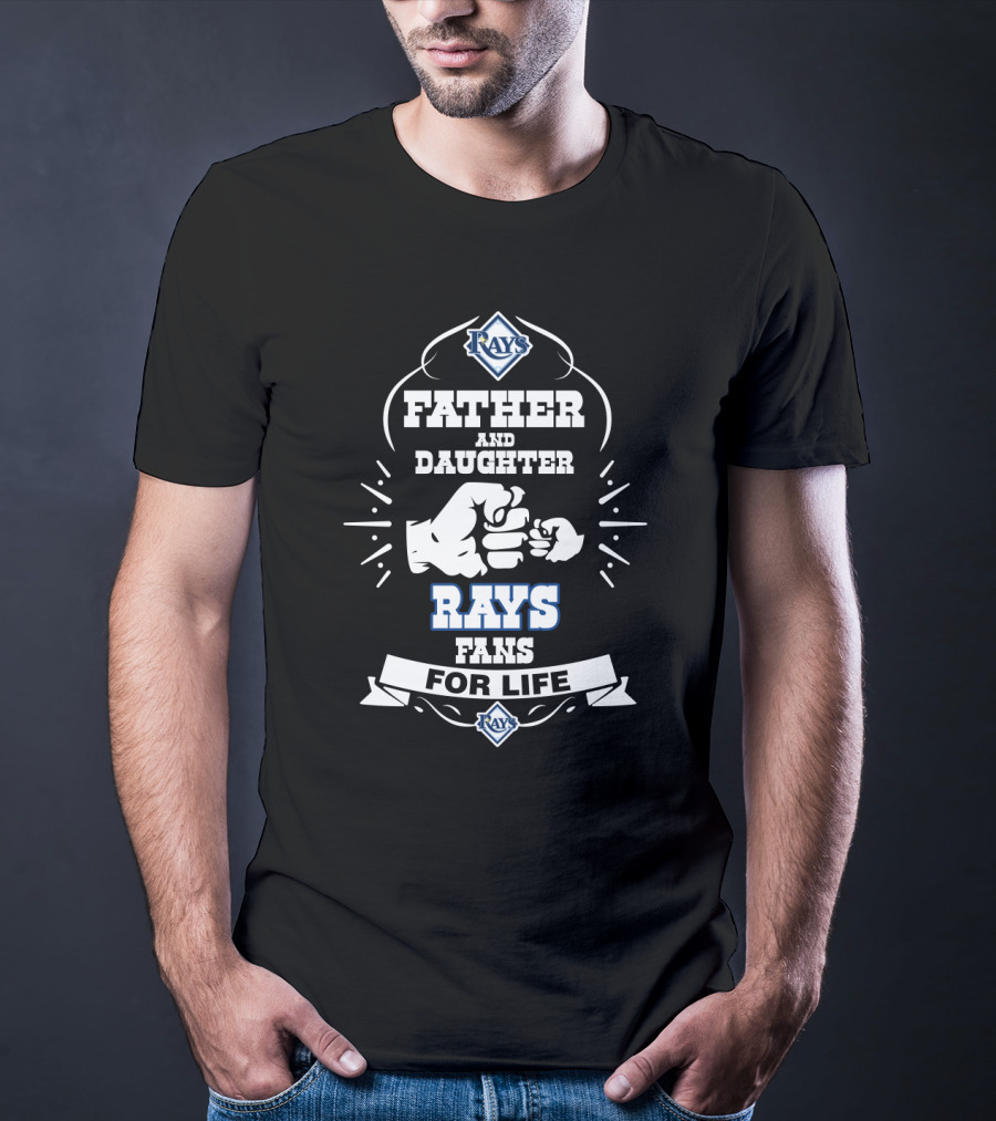 Father And Daughter Rays Fans For Life Tampa Bay Baseball Enthusiasts T-Shirt