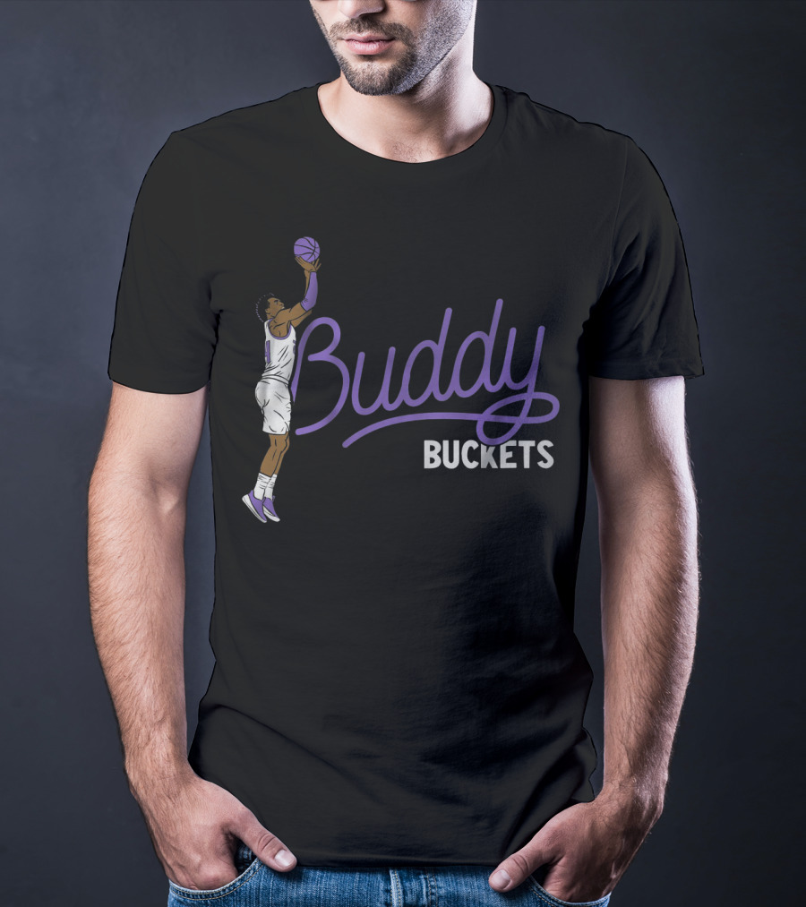 Buddy Buckets Basketball Player Jump Shot Iconic T-Shirt
