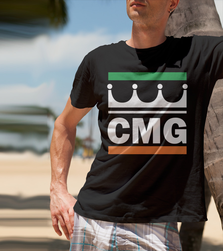 CMG Logo Irish Flag Colors Crown Symbol Conor McGregor GMG T-Shirt