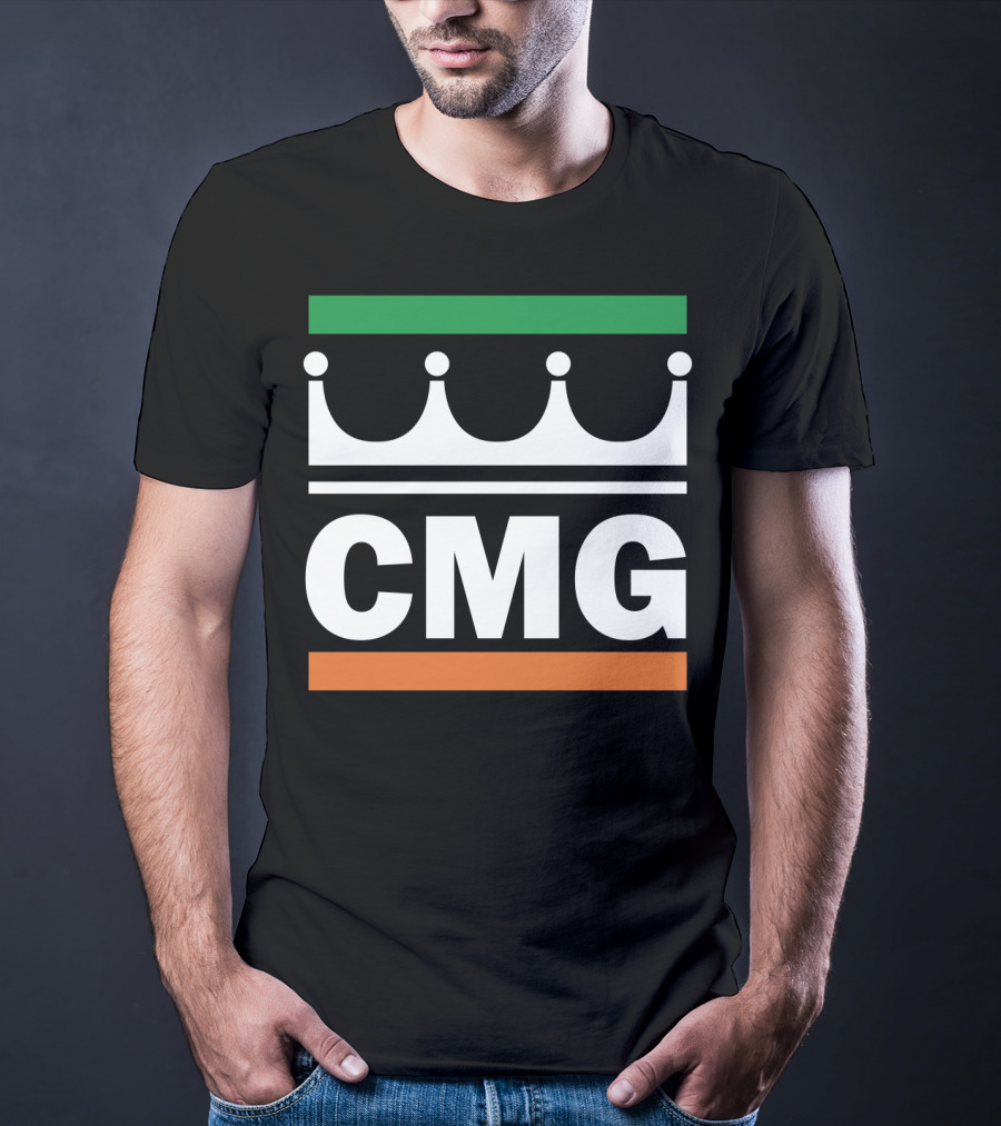 CMG Logo Irish Flag Colors Crown Symbol Conor McGregor GMG T-Shirt