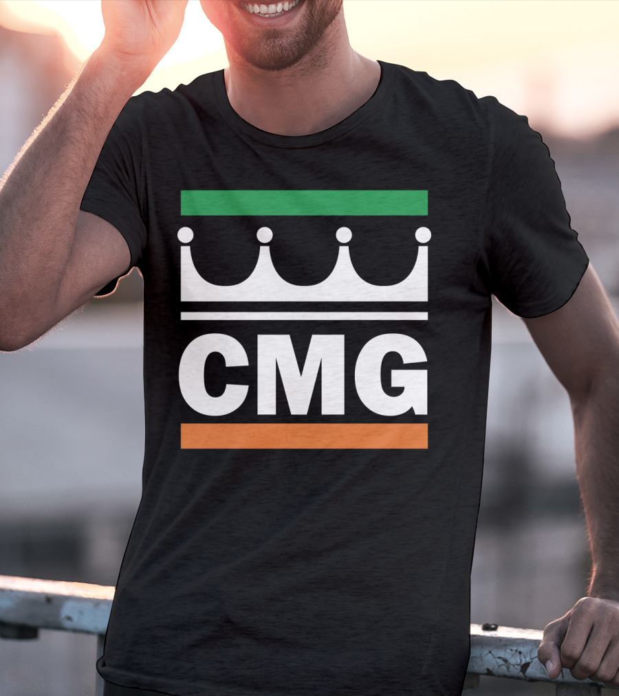 CMG Logo Irish Flag Colors Crown Symbol Conor McGregor GMG T-Shirt