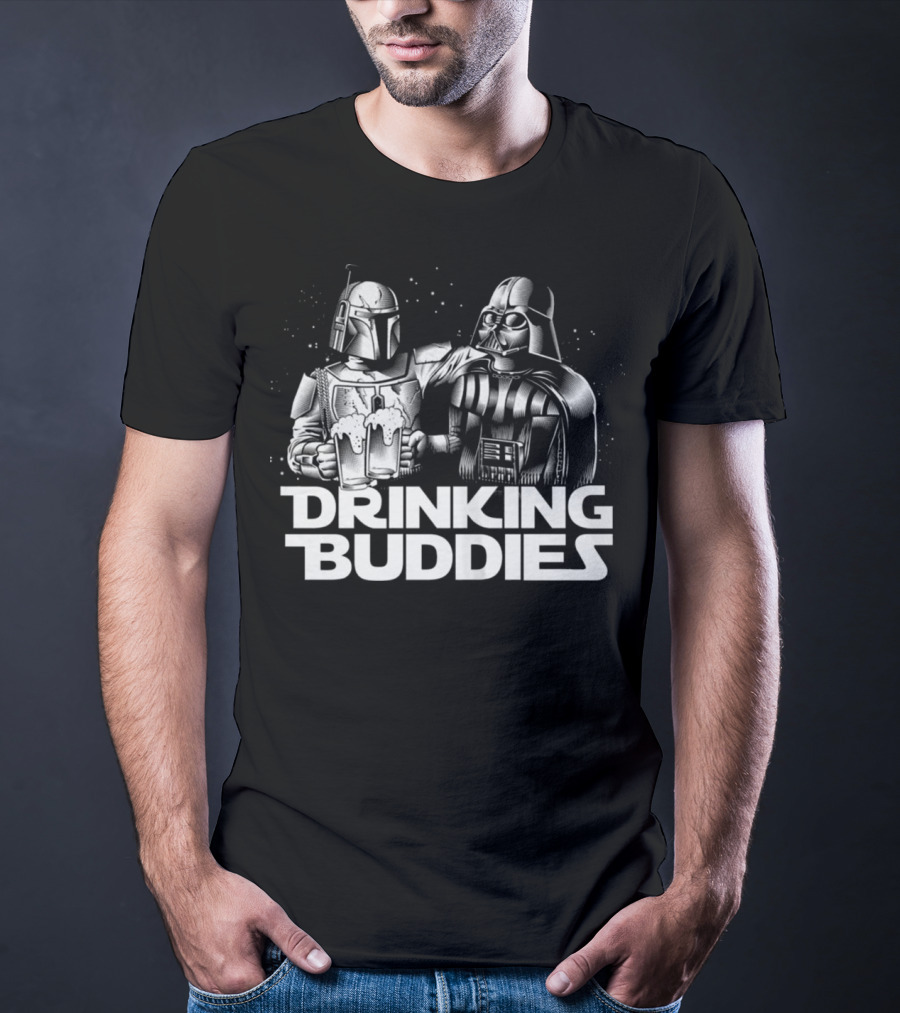 Darth Vader And Boba Fett Star Wars Drinking Buddies Iconic Pair T-Shirt