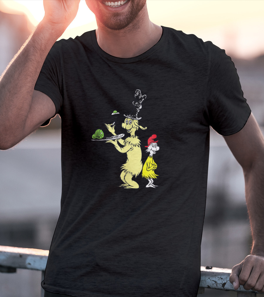 Sam I Am And Friend With Green Eggs And Ham Dr Seuss Classic Characters T-Shirt